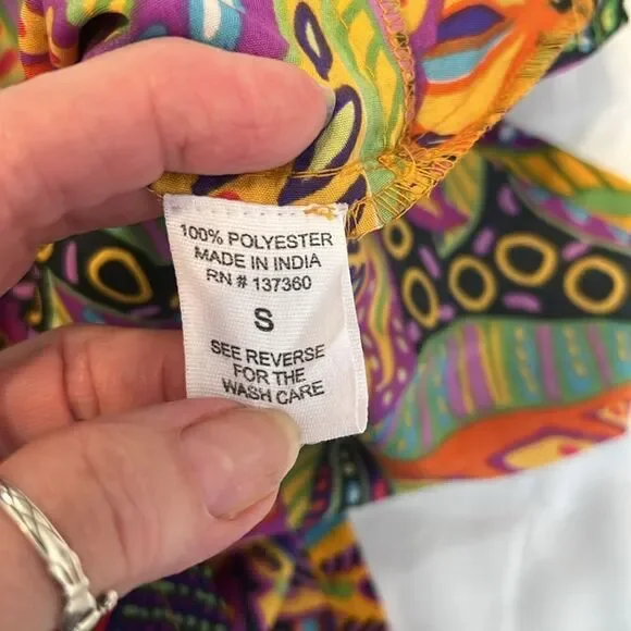 NWT Live 4 truth szS Colorful Leaf Print Two-Piece shorts with tube top set - Picture 6 of 17